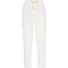 Brunello Cucinelli White Stretch Fleece Monili Track Trousers In White