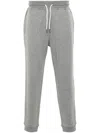 Brunello Cucinelli Mélange-effect Track Pants In Gray