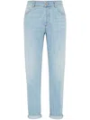 Brunello Cucinelli Slim-cut Cotton Jeans