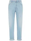 Brunello Cucinelli Traditional Fit Denim Jeans In Blue