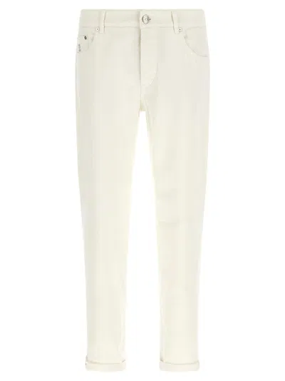 Brunello Cucinelli Traditional Fit Jeans In White