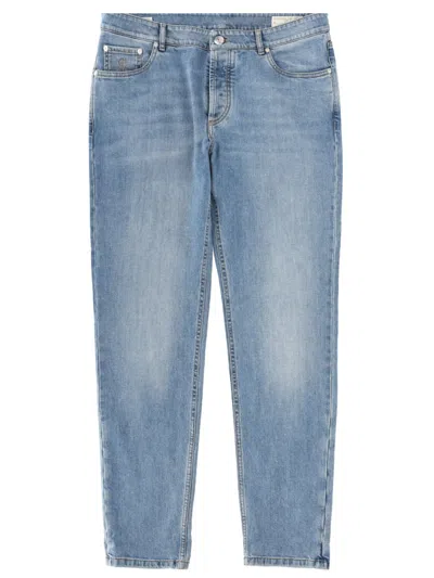 Brunello Cucinelli Traditional Fit Stretch Jeans In Blue