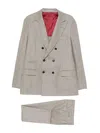 Brunello Cucinelli Double-breasted Wool Suit In Marrón