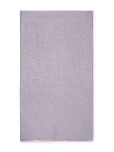 Brunello Cucinelli Translucent Fringe-edge Scarf In Purple