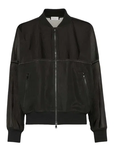 Brunello Cucinelli Chaqueta Bomber - Negro