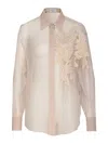 Brunello Cucinelli Transparent Shirt In White
