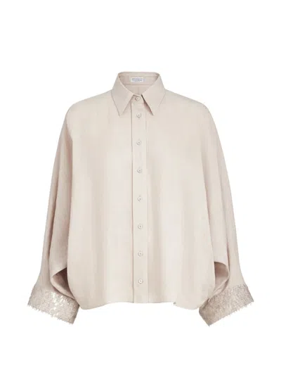 Brunello Cucinelli Trapeze Denim Shirt In Multi