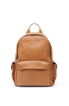 Brunello Cucinelli Reversed Calfskin Backpack In Cognac