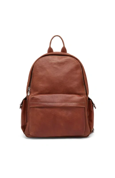Brunello Cucinelli Travel Backpack In Copper