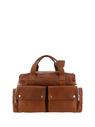 Brunello Cucinelli Travel Bag In Brown