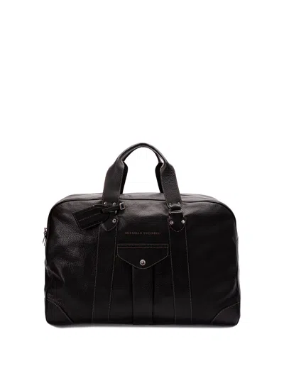 Brunello Cucinelli Travel Bag In Black  