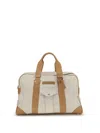 Brunello Cucinelli Grained Calfskin Street Bag In White