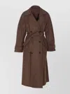 Brunello Cucinelli Trench Coat Belted V-neck Collar