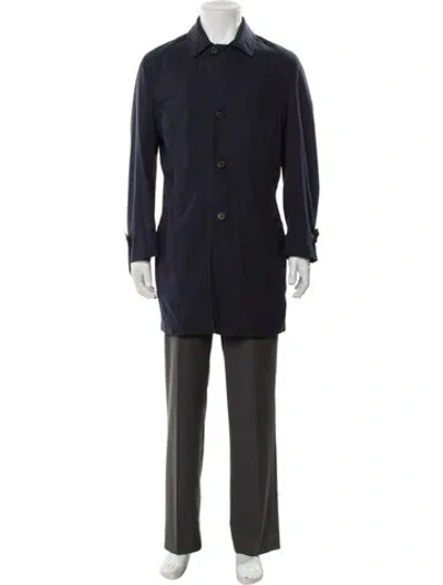 Pre-owned Brunello Cucinelli Trench Coat In Blue