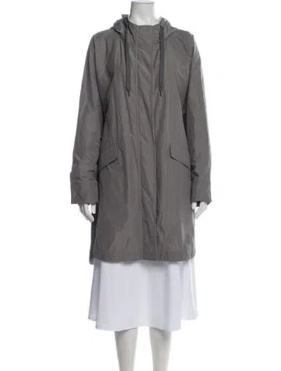 Pre-owned Brunello Cucinelli Trench Coat In Gray