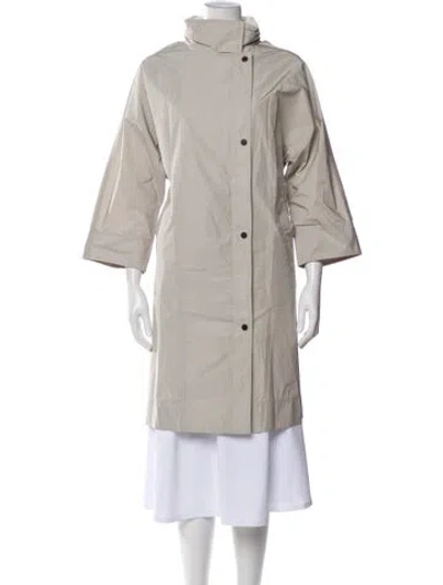 Pre-owned Brunello Cucinelli Trench Coat In Gray