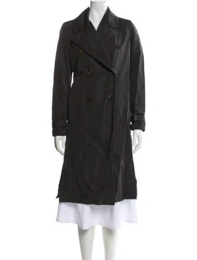 Pre-owned Brunello Cucinelli Trench Coat In Gray