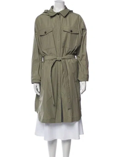 Pre-owned Brunello Cucinelli Trench Coat In Green
