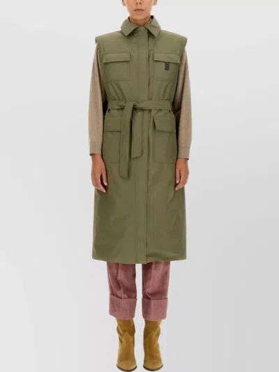 BRUNELLO CUCINELLI TRENCH COAT IN TAFFETA