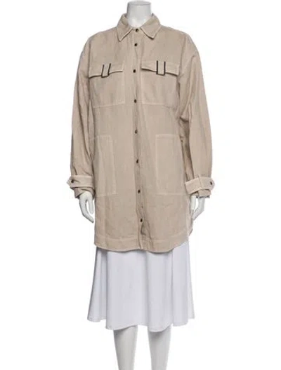 Pre-owned Brunello Cucinelli Trench Coat W/ Tags In Brown