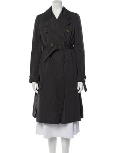 Pre-owned Brunello Cucinelli Trench Coat W/ Tags In Gray