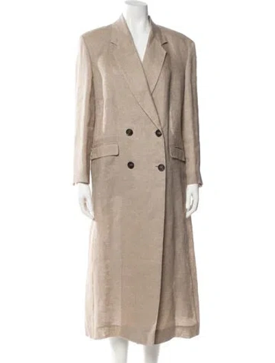 Pre-owned Brunello Cucinelli Trench Coat W/ Tags In Neutral
