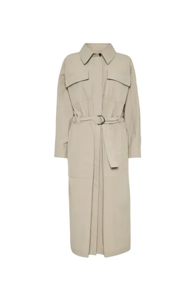 BRUNELLO CUCINELLI BRUNELLO CUCINELLI TRENCH COAT WITH MONILI