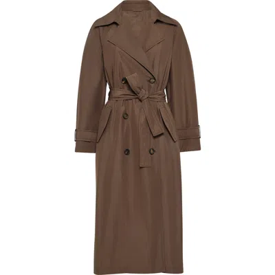 BRUNELLO CUCINELLI BRUNELLO CUCINELLI TRENCH COAT WITH MONILI