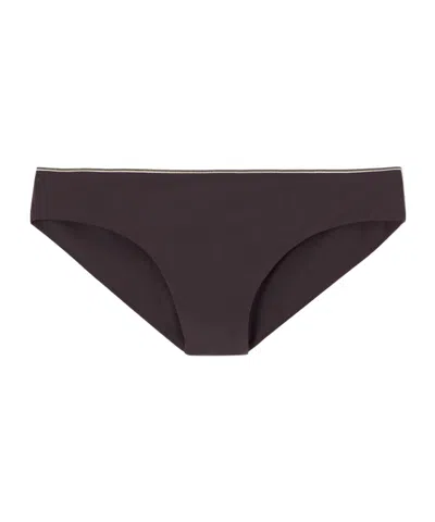 Brunello Cucinelli Triangle Bikini Briefs In Brown