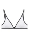 Shop Brunello Cucinelli Triangle-cup Bikini Top In White
