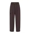 Brunello Cucinelli Tropical Luxury Wool Sartorial Baggy Trousers In Black