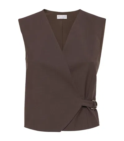 BRUNELLO CUCINELLI TROPICAL LUXURY WOOL VEST