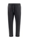 Brunello Cucinelli Joggers Featuring Elastic Waistband And Rolled Cuffs In Black