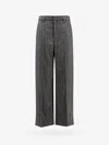 Brunello Cucinelli Wool-blend High-waisted Trousers In Black