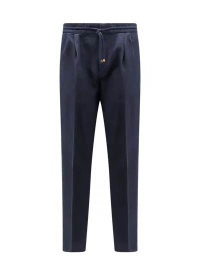 Brunello Cucinelli Trouser In Blue