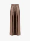 Brunello Cucinelli Viscose And Linen Trouser With Frontal Pinces In Brown