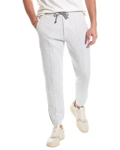 Brunello Cucinelli Seam-detail Drawstring Track Pants In Gray