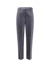 Brunello Cucinelli Wool Trousers In Grey