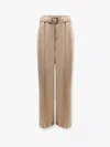 Brunello Cucinelli Trouser With Belt And Monili Detail