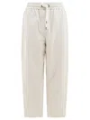 Brunello Cucinelli Trousers Featuring Elastic Waistband And Side Pockets