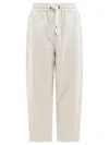 Brunello Cucinelli Trousers Featuring Elastic Waistband And Side Pockets