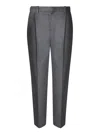 Brunello Cucinelli Grey Flannel Trousers With Pleats