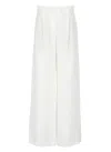Brunello Cucinelli White Linen And Viscose Pants In White