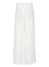 Brunello Cucinelli White Linen And Viscose Pants In White