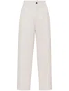Brunello Cucinelli White Trousers With Concealed Fly
