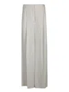 Brunello Cucinelli Beige Lurex Wide Pants