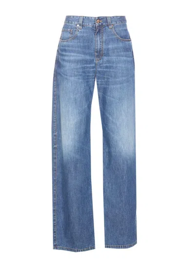 Brunello Cucinelli Trousers In Blue