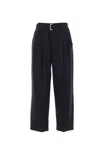 Brunello Cucinelli Pleated Belted Trousers In Black