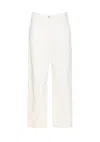 Brunello Cucinelli Contemporary Square Denim Pants With Jewel In Neutral