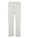 Brunello Cucinelli Beige Bull Trousers In Multi